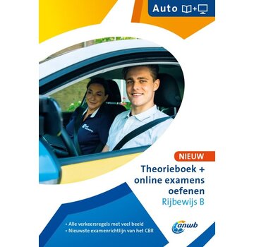 ANWB Rijopleiding - Theorieboek Rijbewijs-B + Online examens oefenen