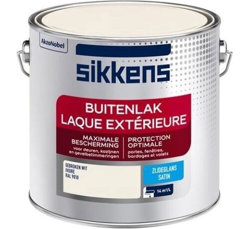 Sikkens buitenlak zijdeglans RAL 9010 gebroken wit 2,5 liter