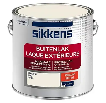 Sikkens buitenlak hoogglans RAL 9010 gebroken wit 2,5 liter