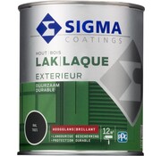 Sigma Houtlak Exterieur Hoogglans - Glansbehoud - Droog na 1,5 uur - Zwart - 0.75L