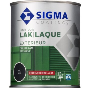 Sigma Houtlak Exterieur Hoogglans - Glansbehoud - Droog na 1,5 uur - RAL 5011 - Blauw - 0.75L