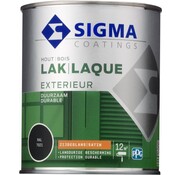Sigma Houtlak Exterieur Zijdeglans - Glansbehoud - Droog na 1,5 uur - RAL 7021 - Grijs - 0.75L