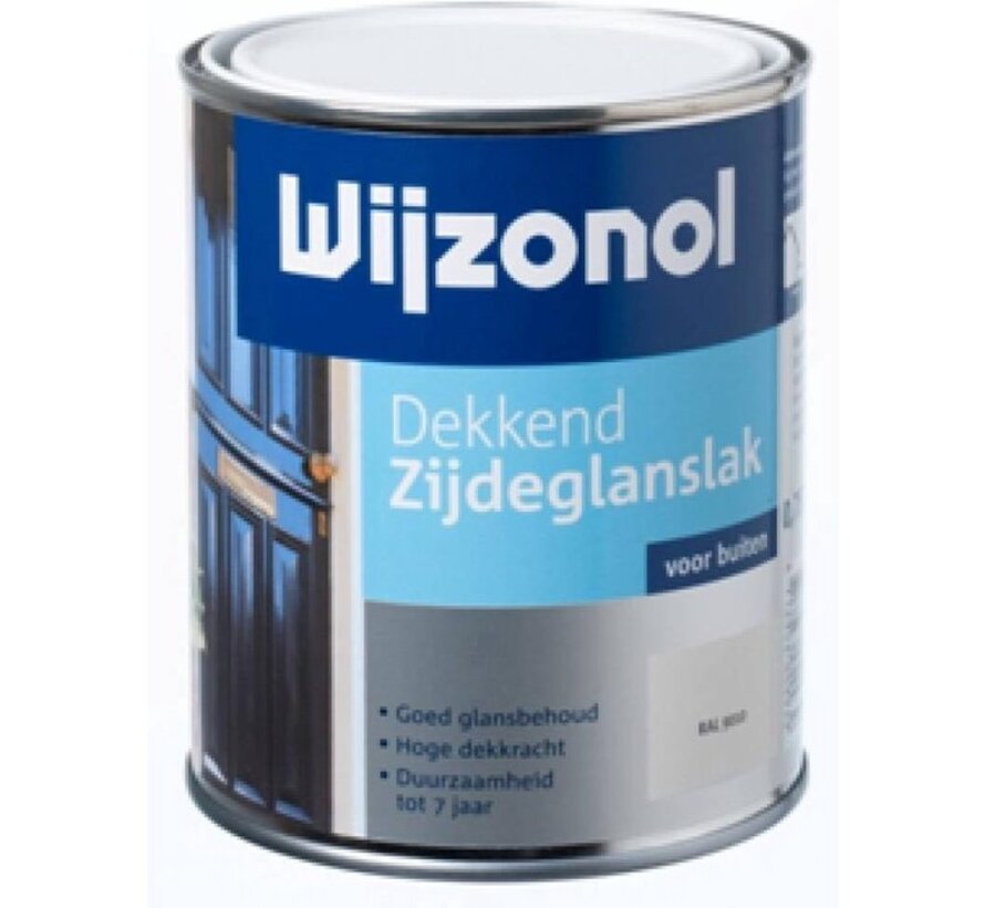 Wijzonol Dekkend Zijdeglanslak - 0,75l - RAL 9001