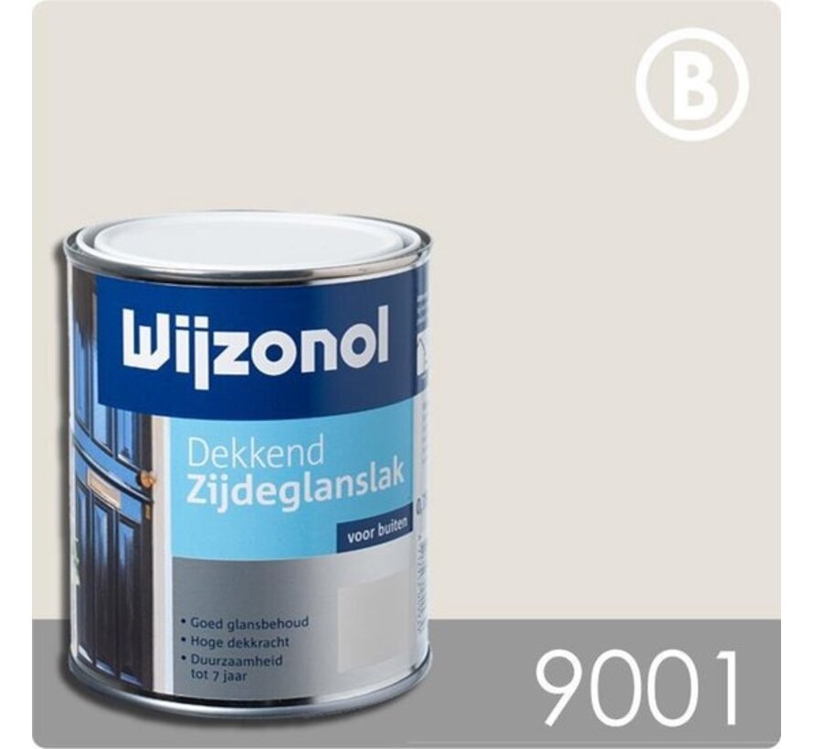 Wijzonol Dekkend Zijdeglanslak - 0,75l - RAL 9001