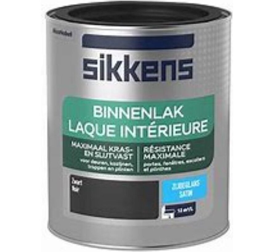 Sikkens Binnenlak Zijdeglans Zwart 0,75 Liter