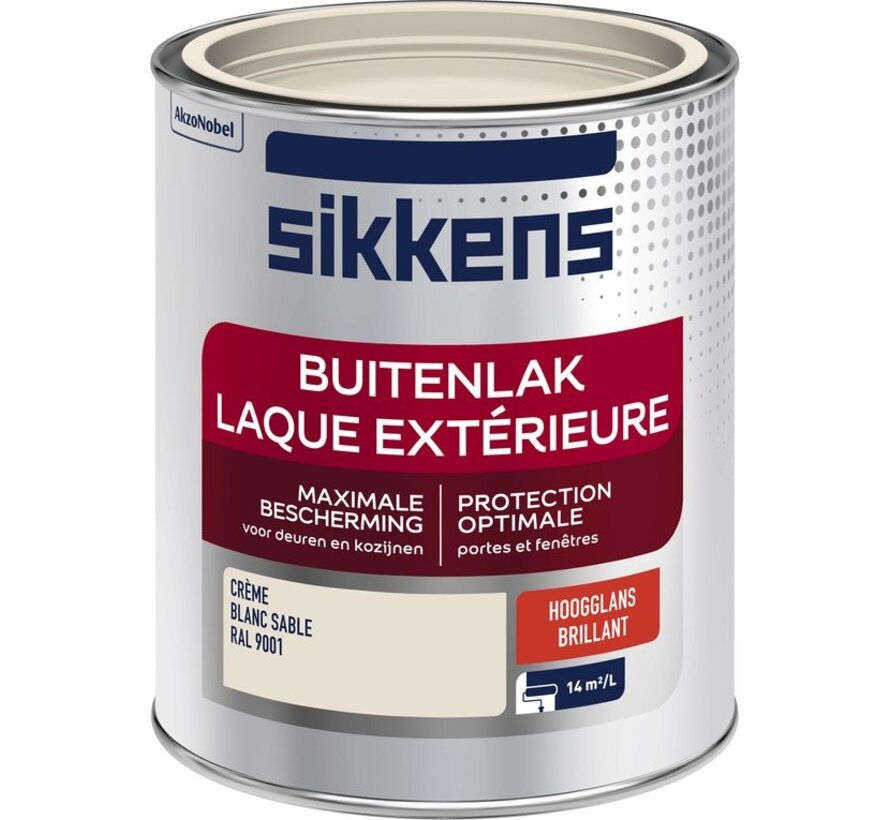 Sikkens - Buitenlak Hoogglans - RAL 9001 - 750 ML