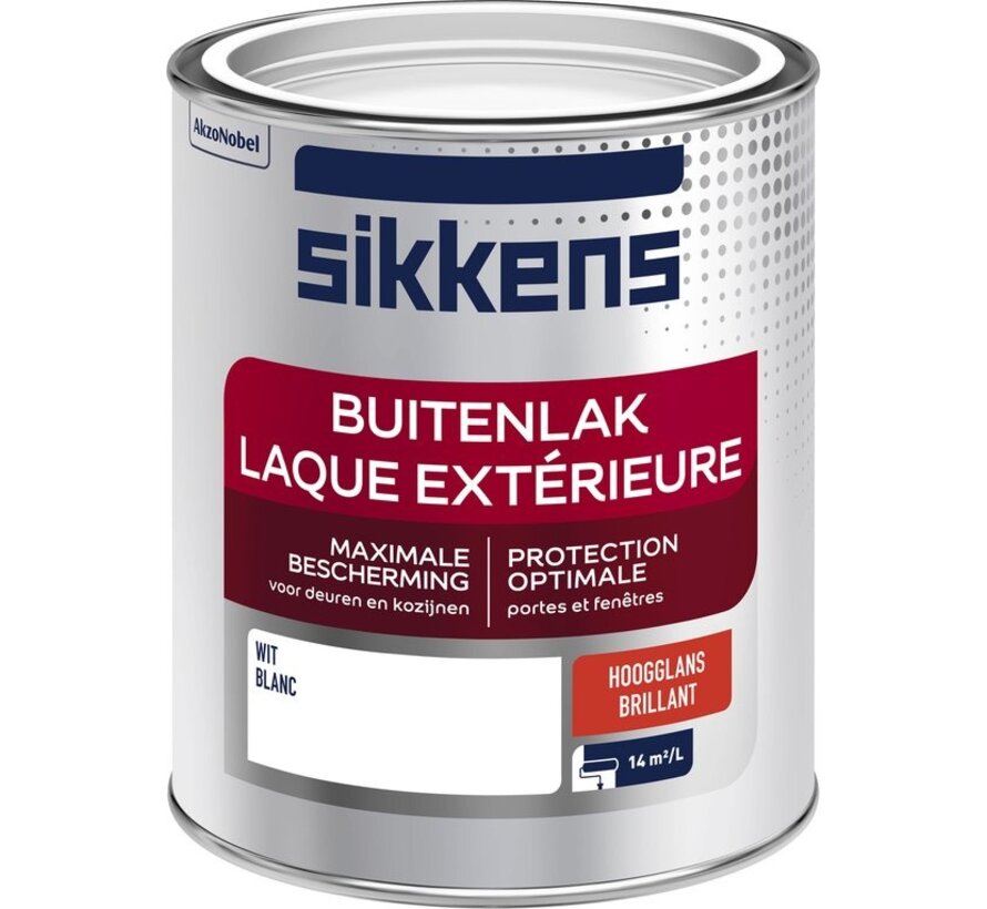 Sikkens buitenlak hoogglans wit 750ml