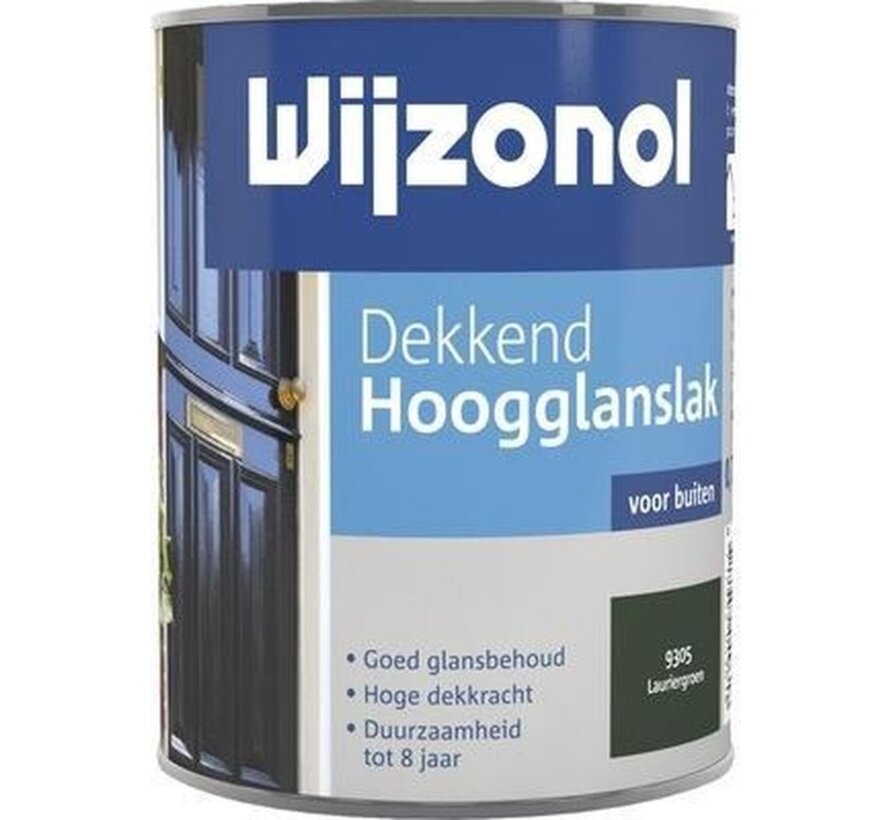 Wijzonol Dekkend Hoogglanslak - 0,75l - 9305 - Lauriergroen