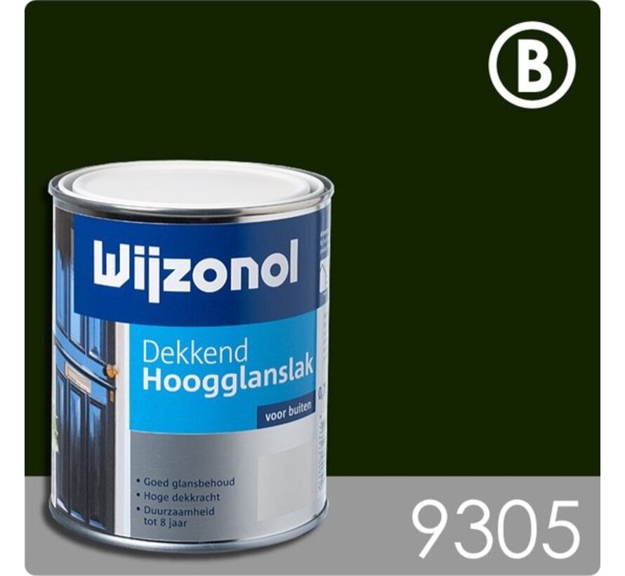 Wijzonol Dekkend Hoogglanslak - 0,75l - 9305 - Lauriergroen