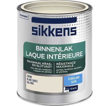 Sikkens Binnenlak - Zijdeglans - Ral 9001 - 0.75L