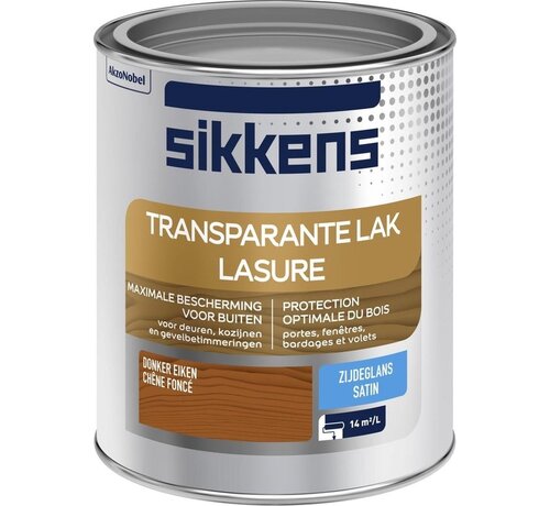 Sikkens - Transparante Buitenlak Zijdeglans - Donker Eiken - 750 ML
