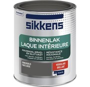 Sikkens - Binnenlak Hoogglans - Donkergrijs - 750 ML
