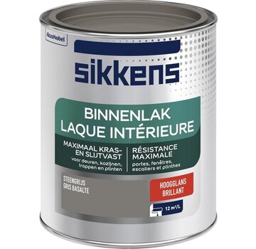 Sikkens - Binnenlak Hoogglans - Steengrijs - 750 ML