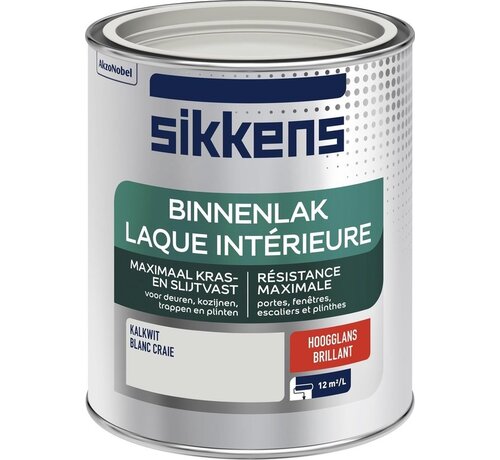 Sikkens - Binnenlak Hoogglans - Kalkwit - 750 ML