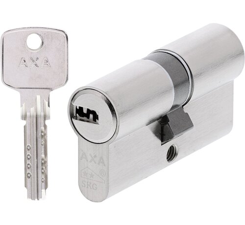 AXA Dubbel Cilinderslot - 30/30 mm - Comfort Security - Veiligheidscilinder Vernikkeld - SKG** - incl. 3 sleutels