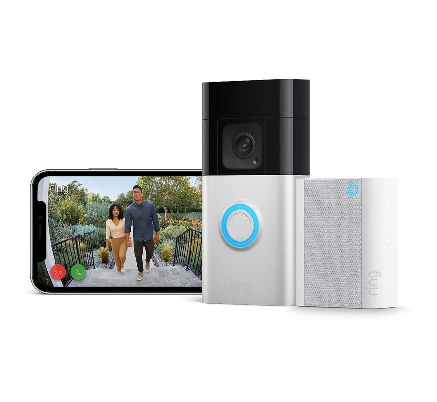 Ring Batterij Deurbel Camera Plus + Chime