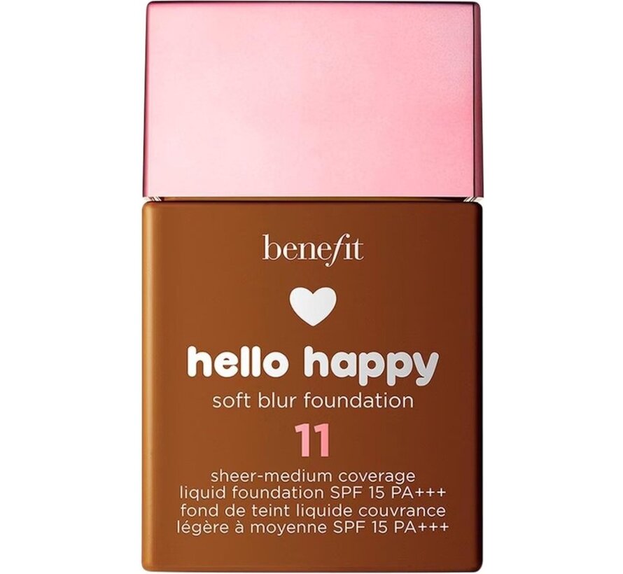 Benefit Hello Happy Soft Blur Foundation 11 Dark Neutral SPF 15 – 30 ml