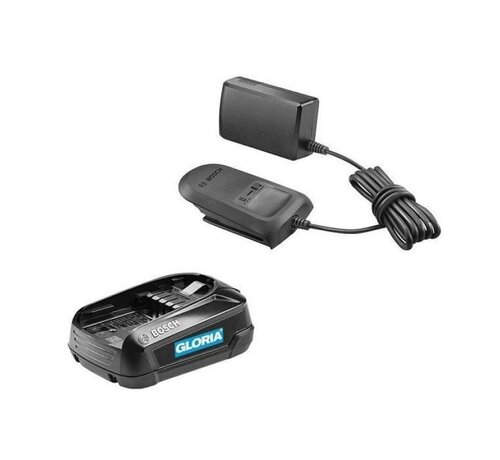 Gloria Bosch 18V Starterset – 2,5 Ah accu + oplader (Power for All)