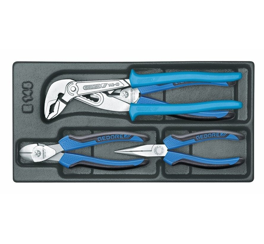 Gedore 1500 ES-145 Tangenset in 1/3 gereedschapsmodule