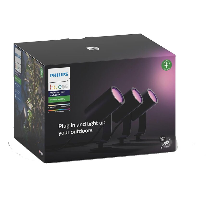 Philips Hue Outdoor Lily Sokkel (Starter Pack 3 stuks)