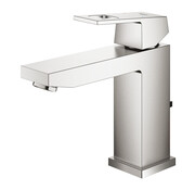 Grohe Eurocube m-size wastafelmengkraan met waste Supersteel