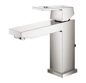 Grohe Eurocube m-size wastafelmengkraan met waste Supersteel