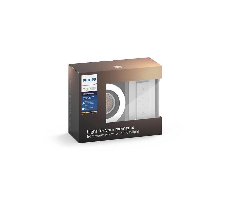 Philips Hue Milliskin Aluminium Round + Dimmer