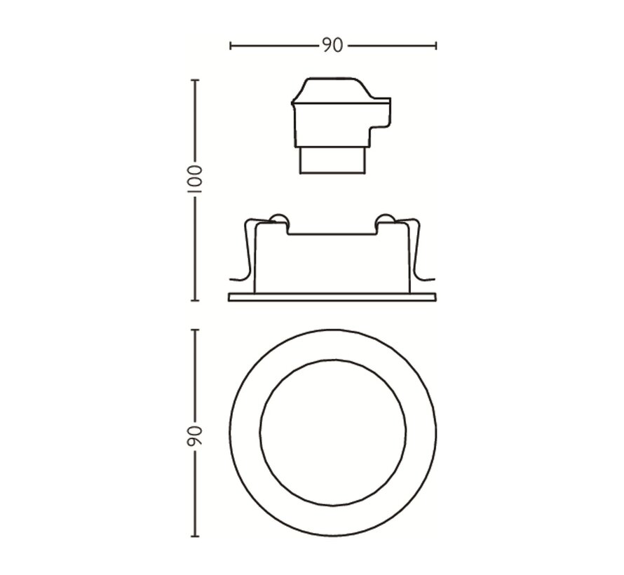 Philips Hue Milliskin Aluminium Round + Dimmer