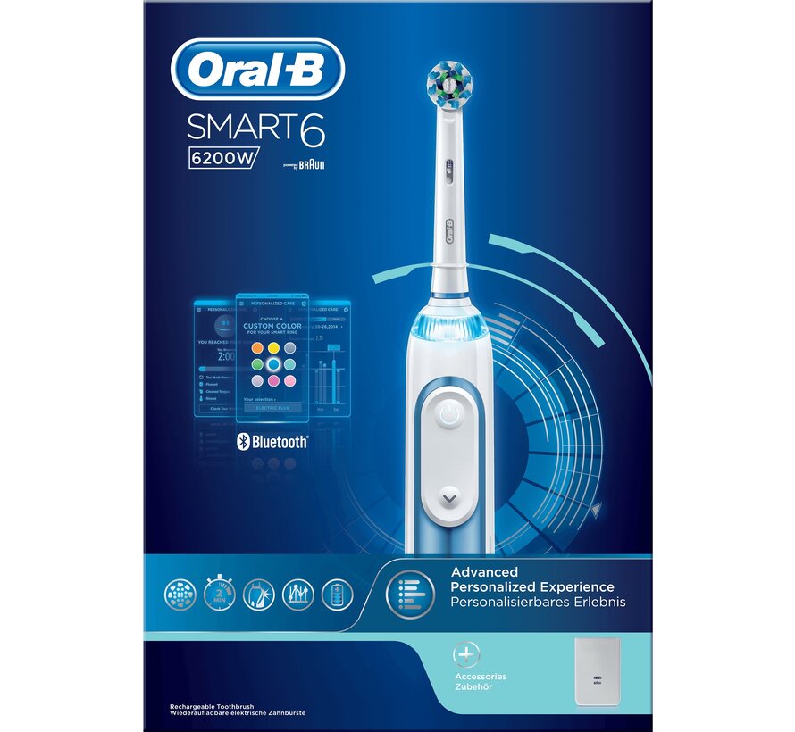 Oral-B Smart 6 6200W Blauw Elektrische Tandenborstel