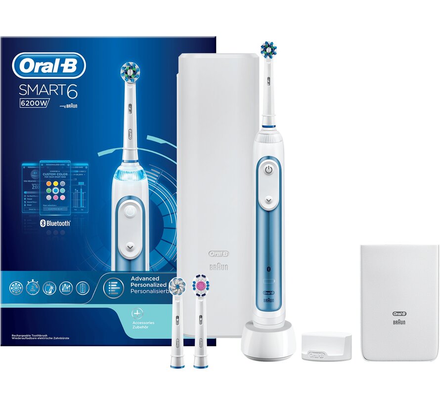 Oral-B Smart 6 6200W Blauw Elektrische Tandenborstel
