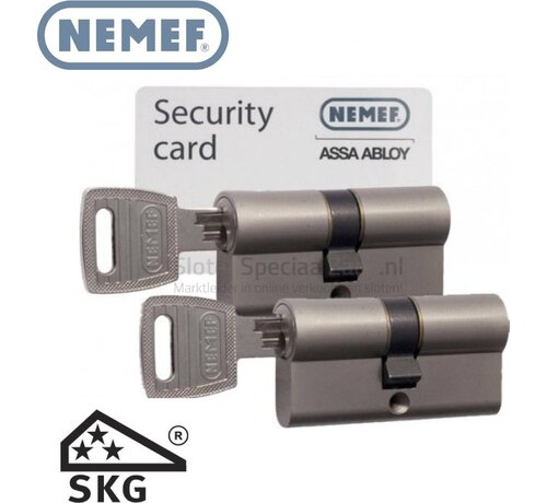 Nemef Profielcilinder 142/9 30/30 SKG3 2st