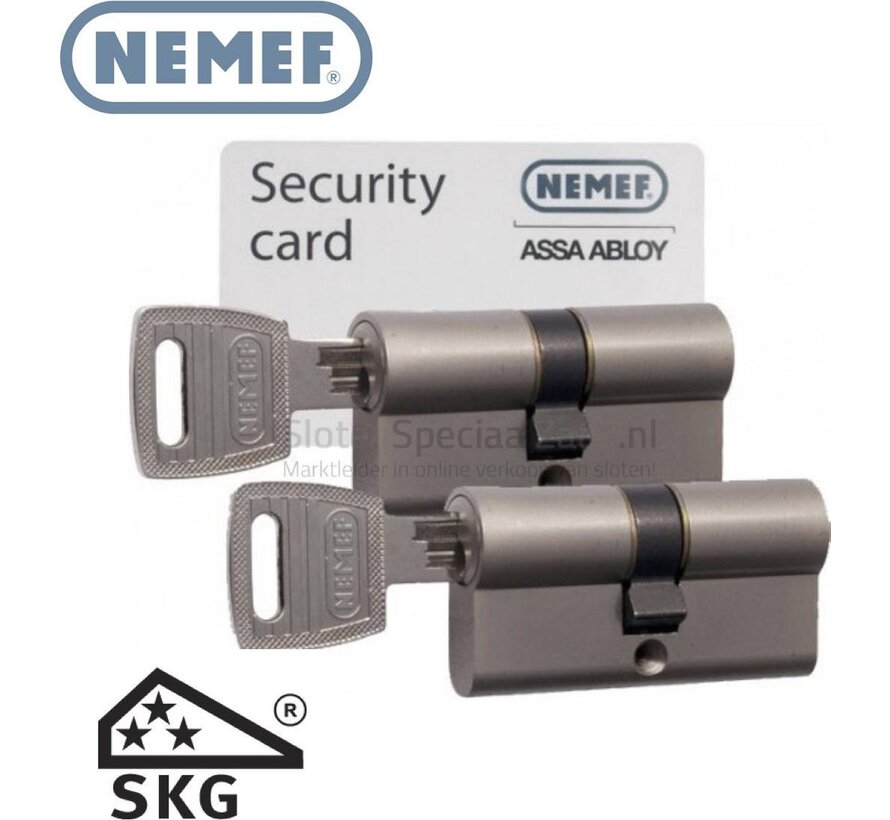 Nemef Profielcilinder 142/9 30/30 SKG3 2st