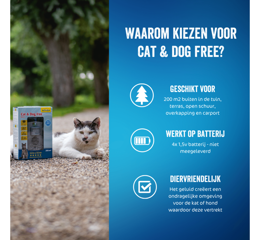 ECOstyle Cat & Dog Free Tegen Katten en Honden