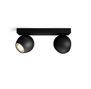 Philips Hue Buckram 2-Spot opbouwspot White Ambiance Zwart