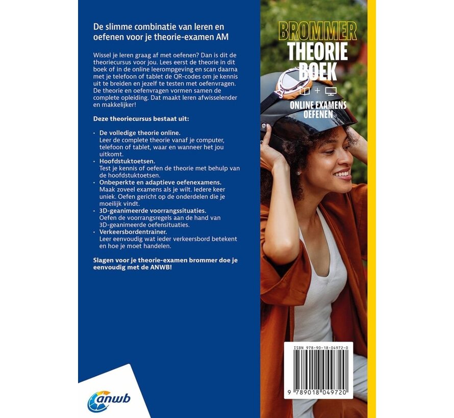 ANWB Rijopleiding - Brommer Theorieboek AM + Online oefenexamens
