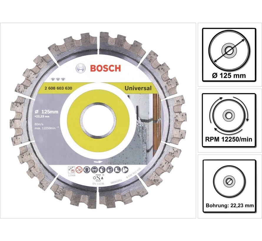 Bosch Diamantdoorslijpschijf Best for Universal 125 x 22,23