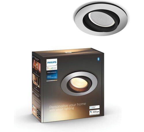 Philips Hue Milliskin Recessed Inbouwspot Aluminium