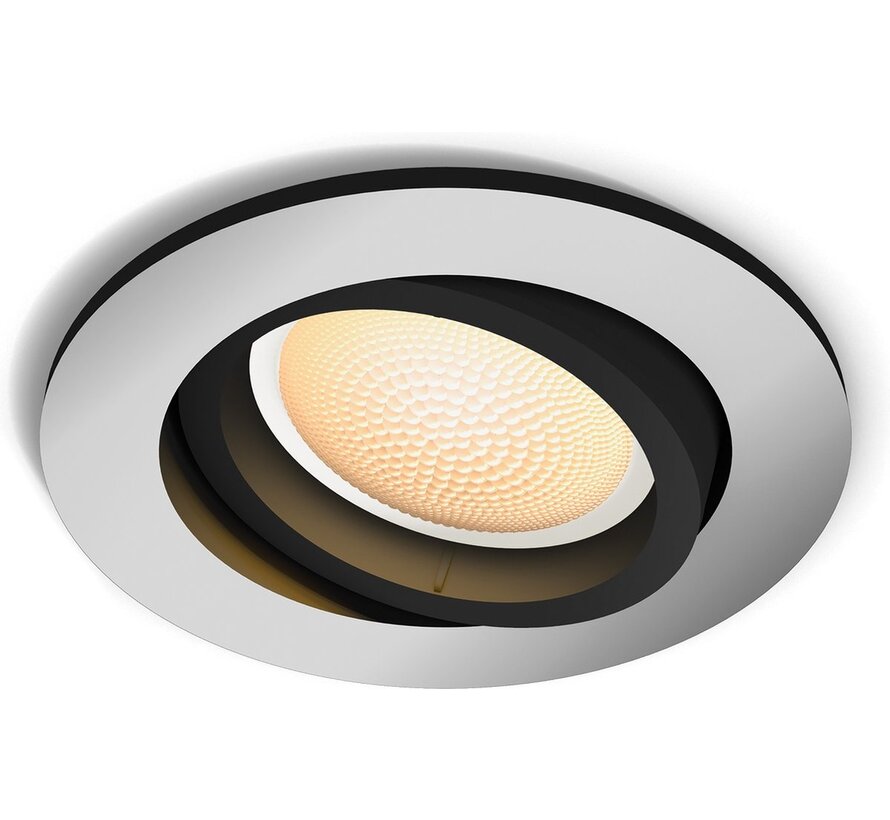Philips Hue Milliskin Recessed Inbouwspot Aluminium