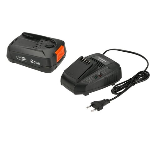 GARDENA Accu starterset P4A PBA 18V/45 2,5Ah + lader AL 1830 CV