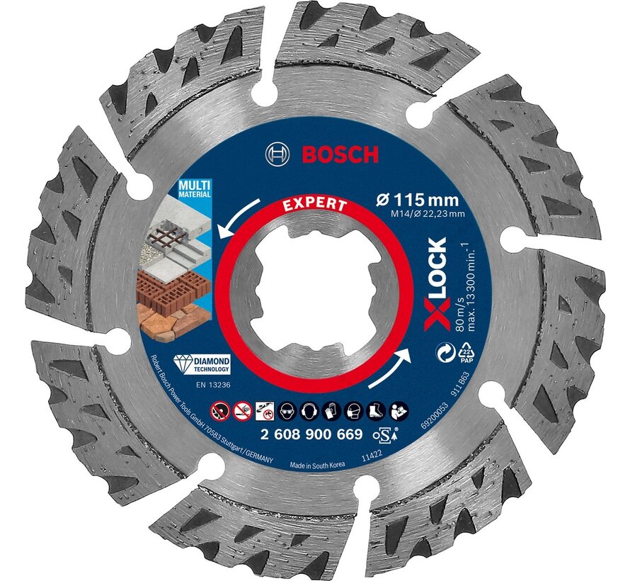 Bosch Diamandschijf Best for Universal + Metal diameter 115 x asgat 22.2mm