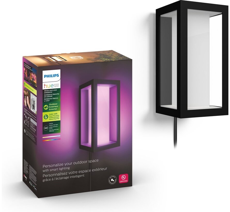 Philips Hue Impress muurlamp White and Color Zwart 