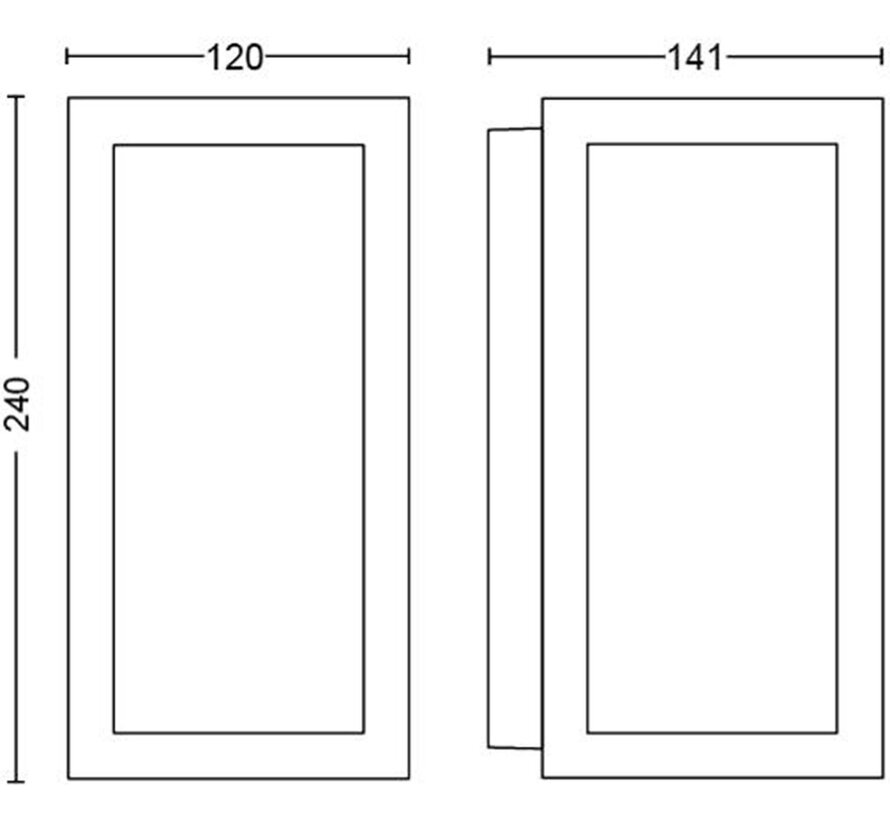 Philips Hue Impress muurlamp White and Color Zwart 