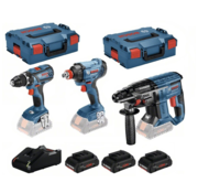 BOSCH Blauw 18V 3-delige Machine Set – Incl. 3 ProCORE 18V 4.0Ah Accu’s & Lader – Combi Kit 0615990L57