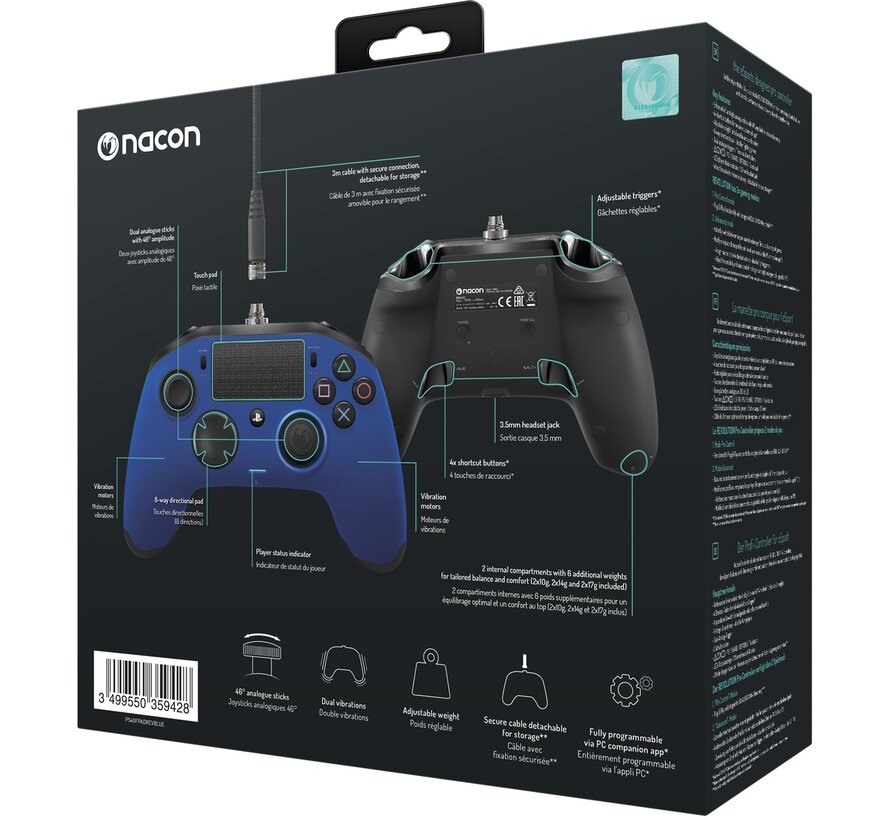 Nacon Controller Revolution Pro voor PS4 Blauw