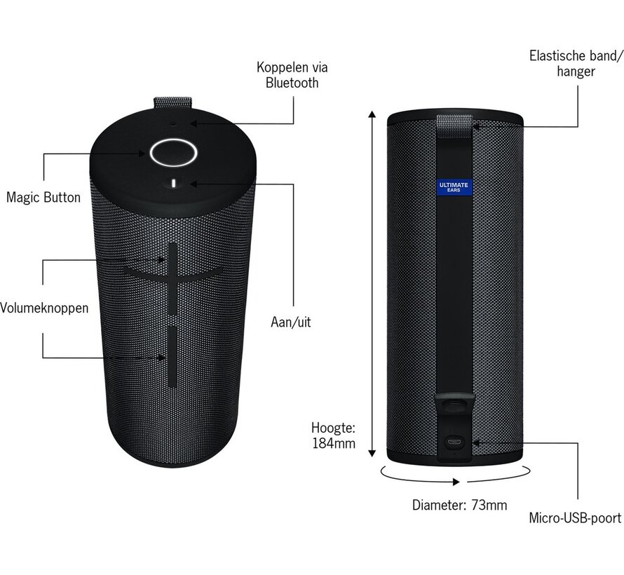 Ultimate Ears Boom 3 Zwart - Retourdeal