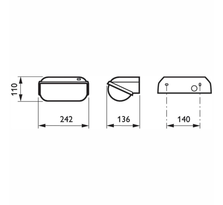 Philips CoreLine BWC110 Wit – Beveiligingsarmatuur voor Wand en Plafond