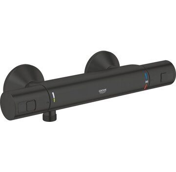 GROHE Precision Start thermostatische douchemengkraan Zwart met S-koppelingen 15 cm