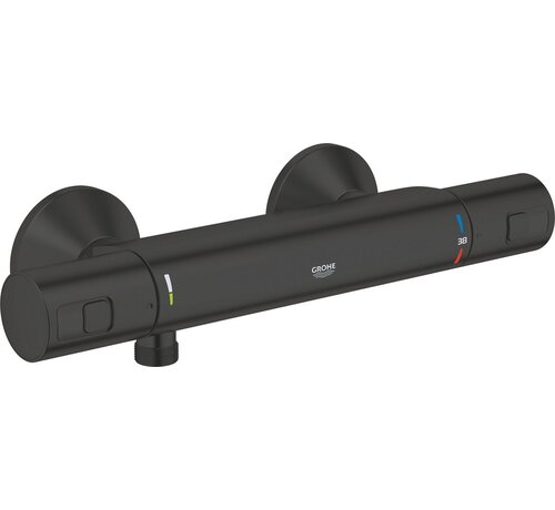 GROHE Precision Start thermostatische douchemengkraan Zwart met S-koppelingen 15 cm