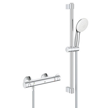 GROHE Grohtherm 800 douchesysteem met glijstang 60 cm en S-koppelingen HOH = 15 cm