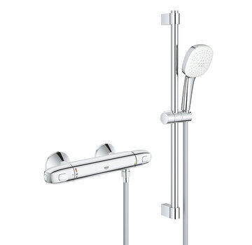 GROHE Grohtherm 1000 douchesysteem met glijstang 60 cm en S-koppelingen HOH = 15 cm